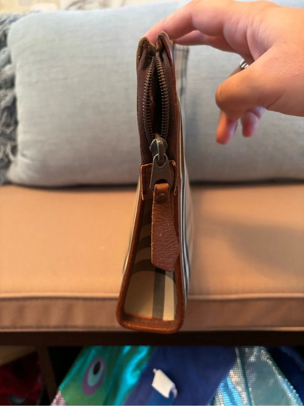 Vintage Burberry Cosmetic / Makeup Pouch